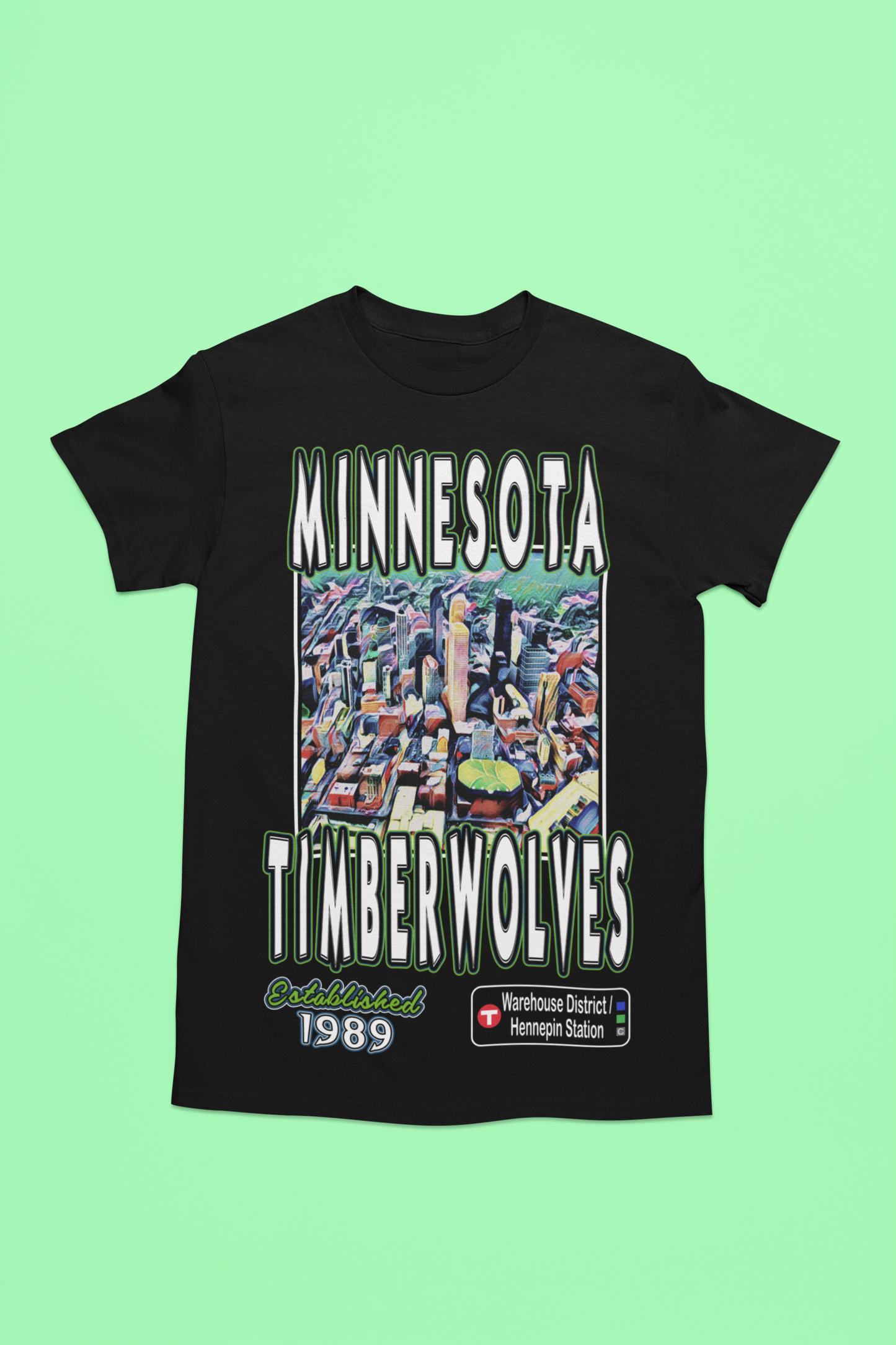 Unisex - Courtside Series (Minnesota Timberwolves) Graphic T-Shirt