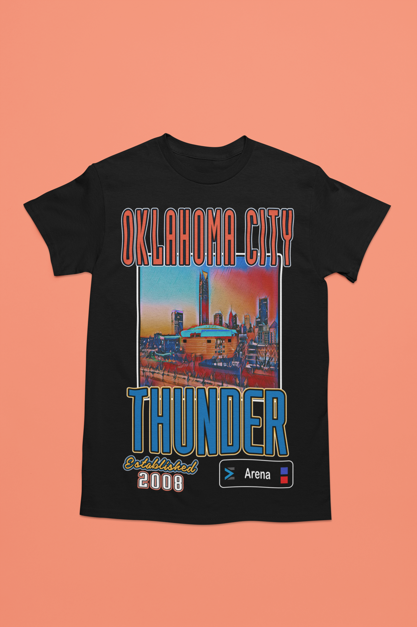 Unisex - Courtside Series (Oklahoma City Thunder) Graphic T-Shirt