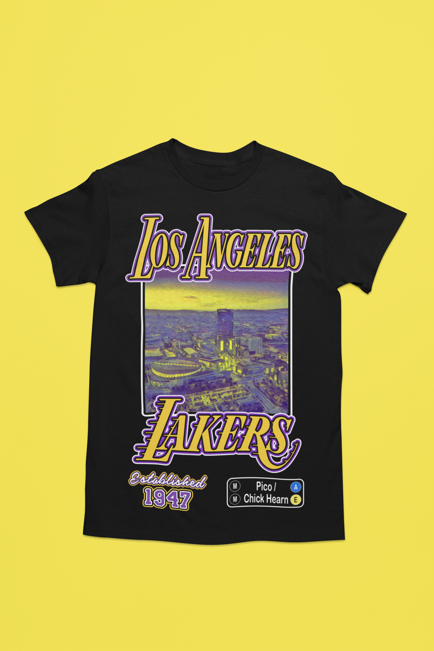 Unisex - Courtside Series (Los Angeles Lakers) Graphic T-Shirt