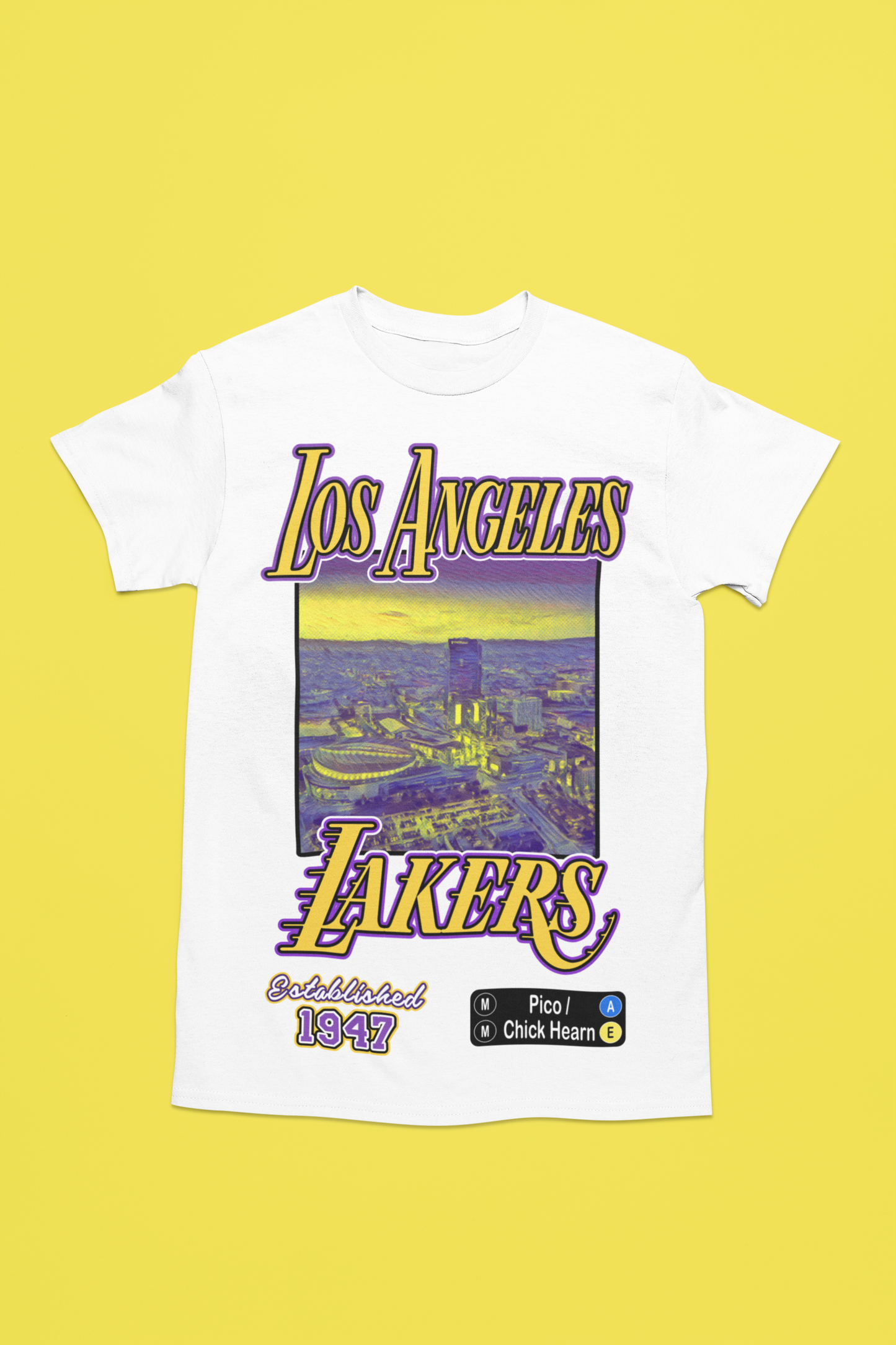 Unisex - Courtside Series (Los Angeles Lakers) Graphic T-Shirt