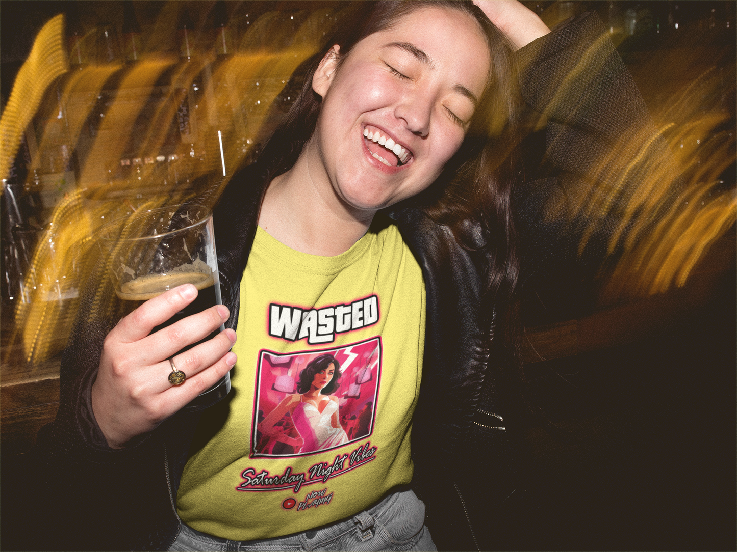 Women's - Wasted Saturday Night Vibes Graphic T-Shirt