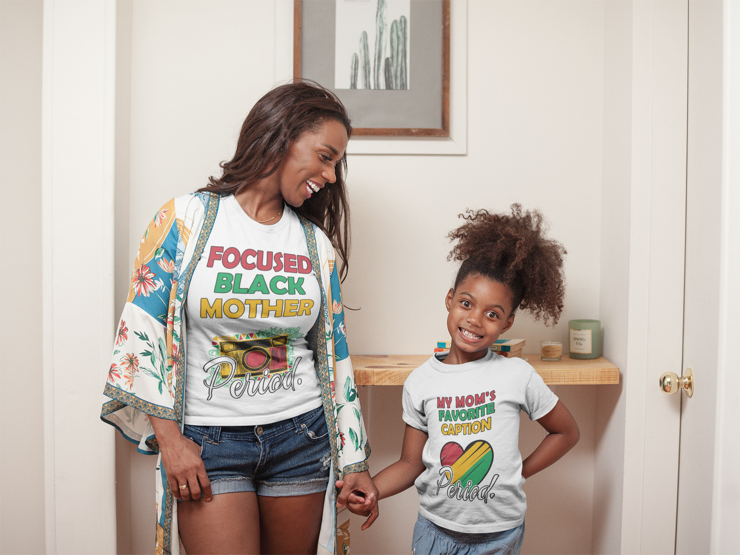 Women's - Focused Black Mother Graphic T-Shirt